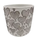 Pot Ceramic Heart A602